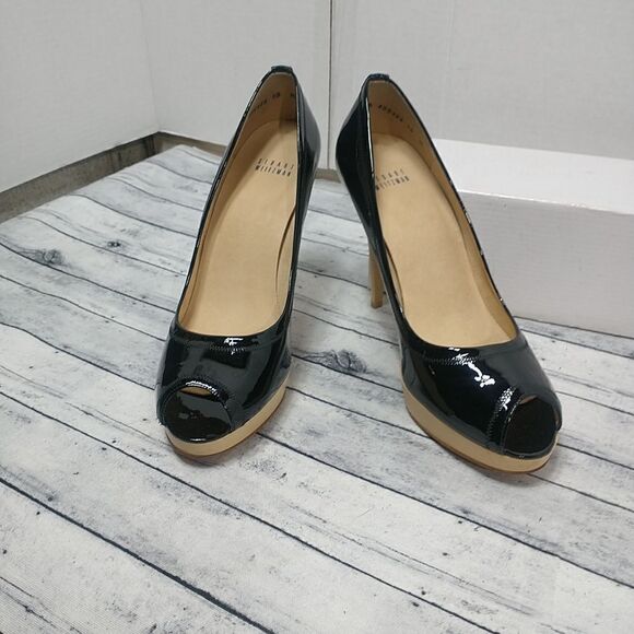 Stuart Weitzman Woman's SZ 10M Stiletto Heel Platform Shoes Peep Toe. - Picture 11 of 12